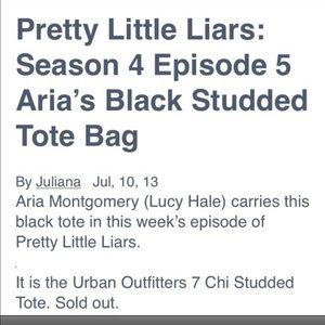 7 Chi Studded Tote- seen on Pretty Little Liars